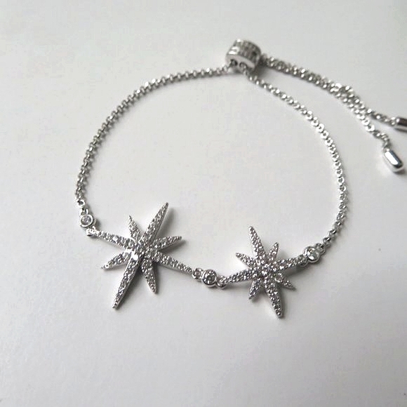 APM Monaco Sterling Silver Double Météorites Star Bracelet - Picture 4 of 10